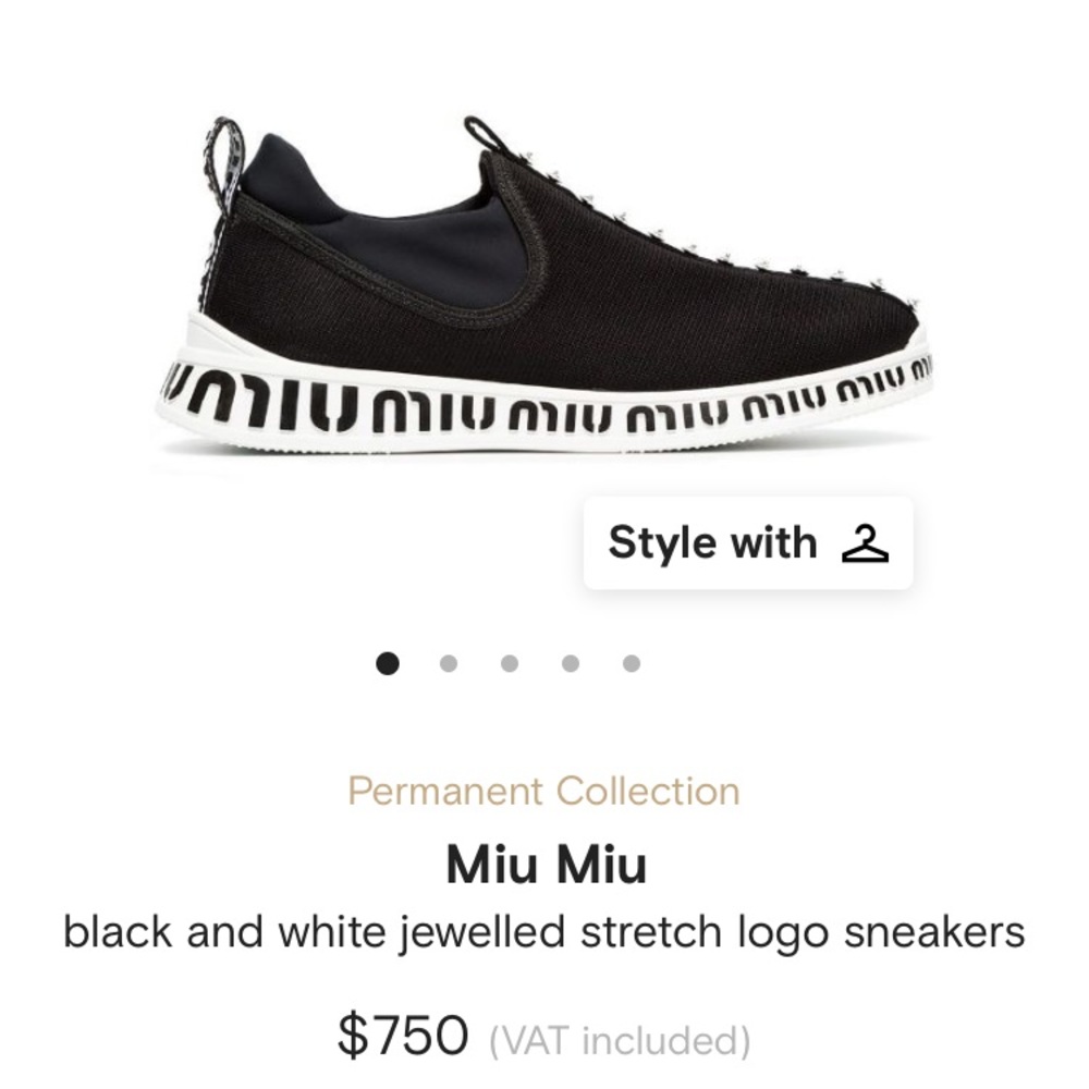 Miu Miu jeweled slip on sneakers